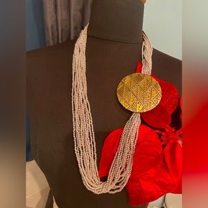 Woman’s elegant necklaces